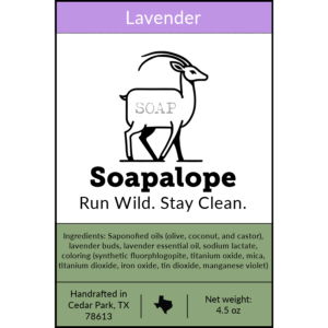 Lavender Soap Label